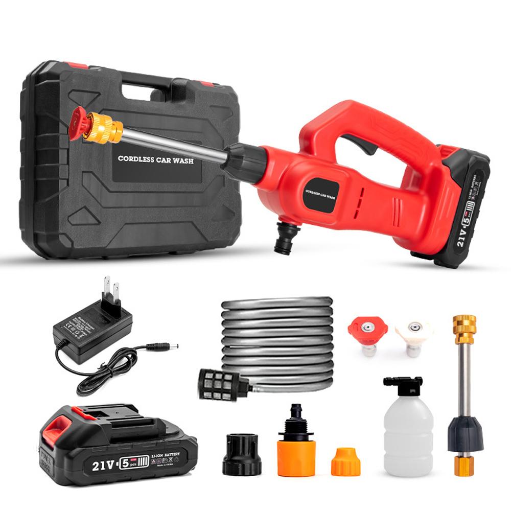 Máquina de lavar automática de lítio 21V, lavadora de carros doméstica de alta pressão, máquina portátil de limpeza de veículos