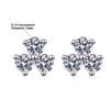 Moissanite Stud Earrings For Women D Color Vvs1 Lab Diamond White Gold Plated 925 Sterling Silver Earring Luxury Jewelry