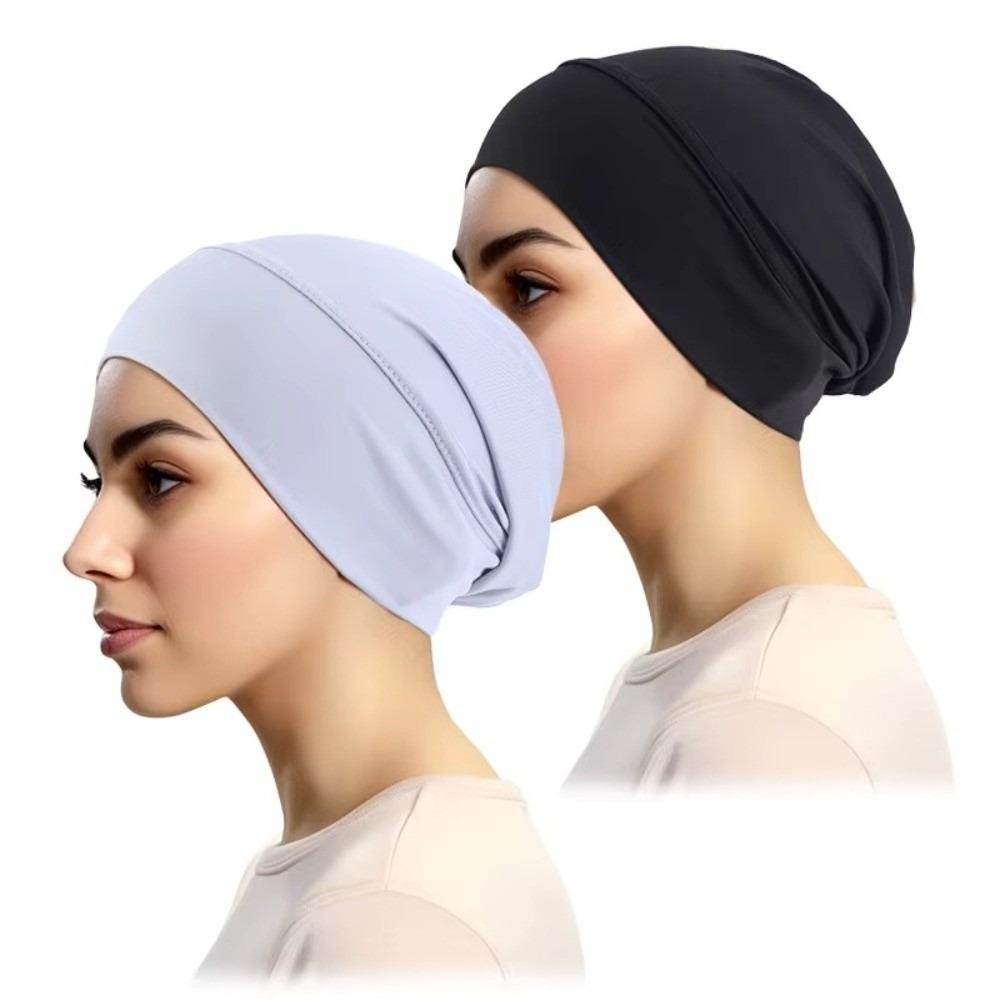 Elastic Hijab Caps Soft Modal Cancer Chemo Hat New Head Wrap Cap  Hair Loss