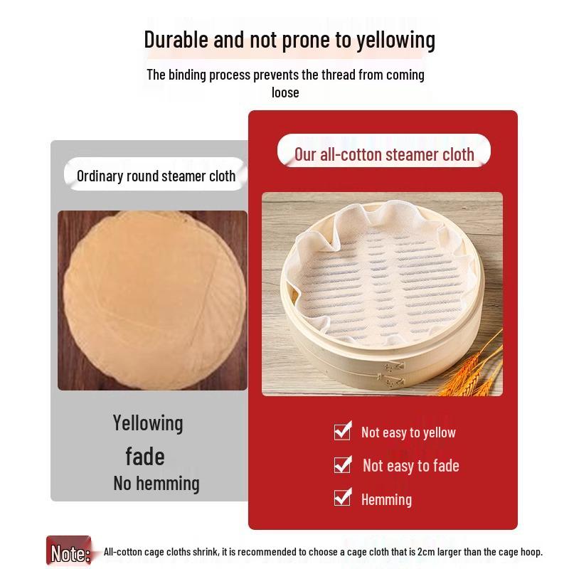 Čistě bavlněná nepřilnavá utěrka do napařovače na buchty a pro domácí použití