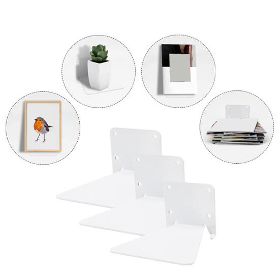 Invisible Floating Bookshelf Wall Mounted Book Shelves for Book Plants DVDs Iron Wall Organizer for Home Office Classroom