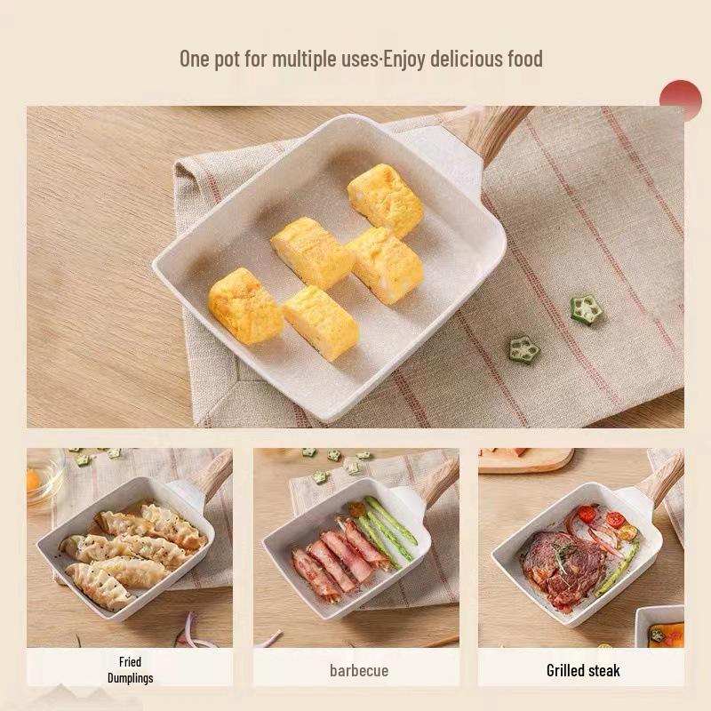 Non-stick Square Tamagoyaki Pan - Maifan Stone, Thick Egg Roll, Steak, Frying Pan
