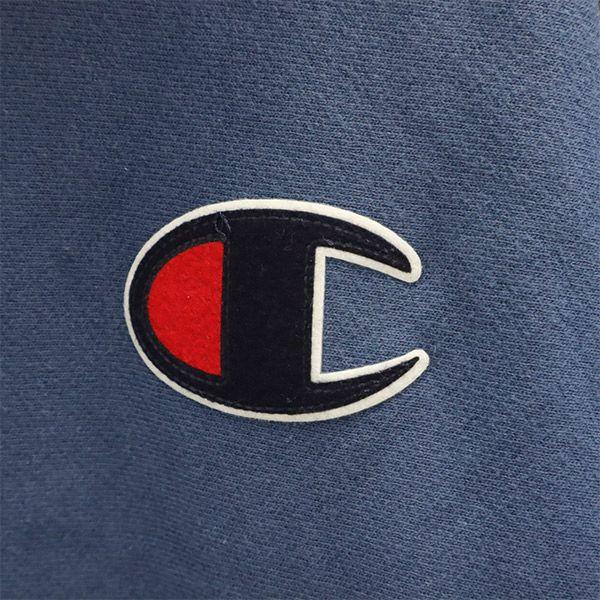 Champion Mono-Blue Replica Reverse Weave Long Sleeve Sweatshirts Men's Used