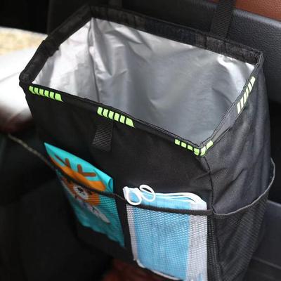 Black Car Waterproof Trash Bag Trash Can Garbage Waste Storage Bin Easy To Fold Large Capacity Can Receive Liquid