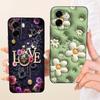 Liquid Silicone Back Cover For Oppo A6t Pro 4G 5G CPH2847 CPH2849 Phone Case Luxury Girly Flower Butterfly Bow Painting Casing