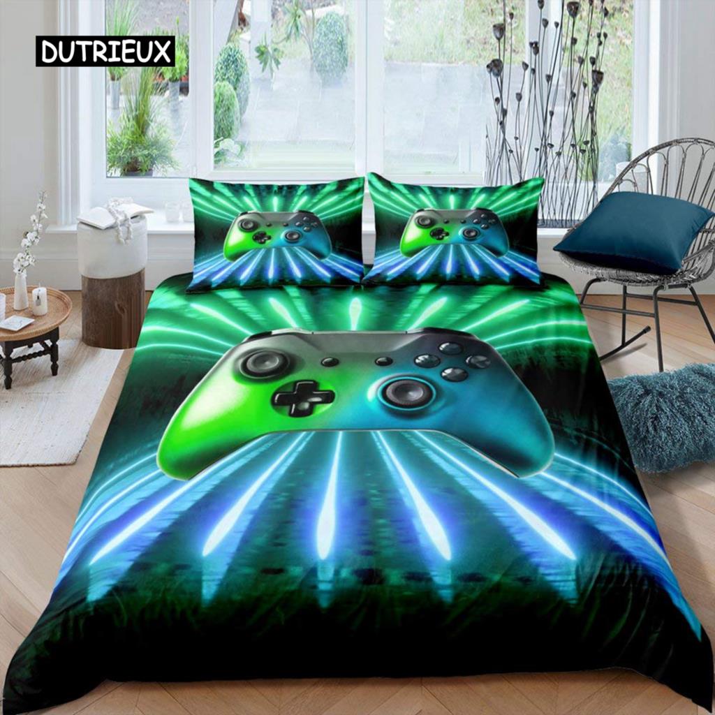 Teenagerský gamepad povlak na přikrývku Moderní hráčský potah na přikrývku Queen Videohry Ložní prádlo Přehrávač Herní joystick Polyesterový potah na přikrývku