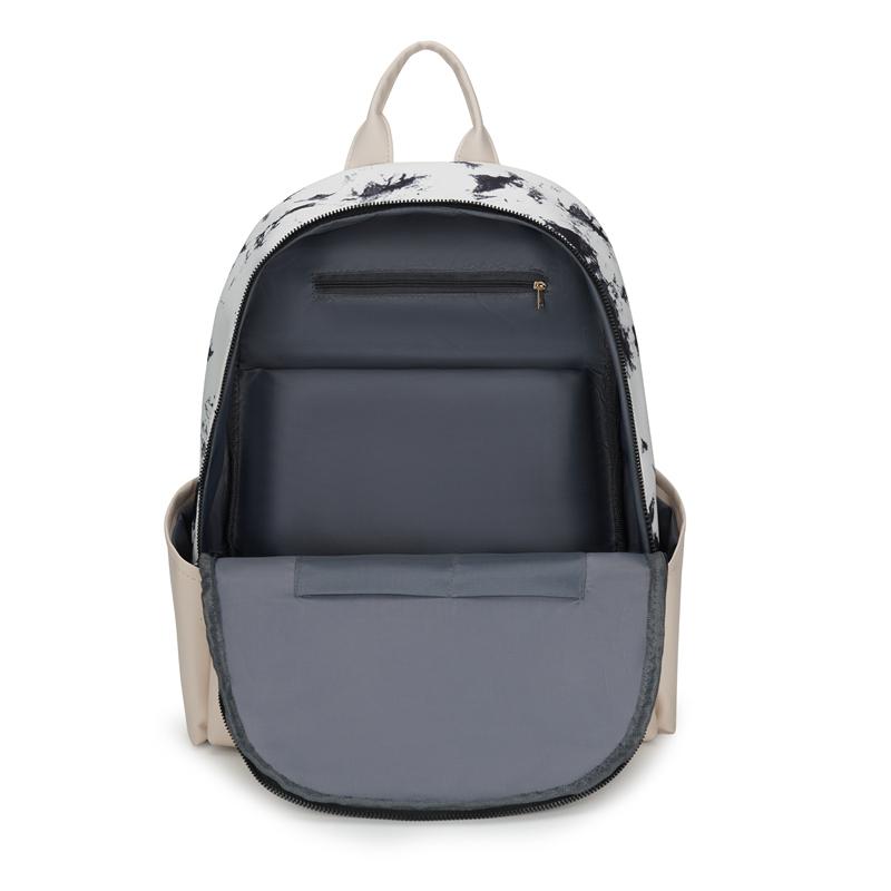 Цветной блок Оксфордский рюкзак Женский рюкзак в студенческом стиле Дорожная сумка розовый — фото 5