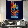Pac-Man D Wall Hanging Printed Fabric Blanket Decorative Tapestries for Bedroom Living Room Home Decor