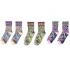3 Pair Korean Style Women Socks Cotton Harajuku Ladies Winter Socks Set Kawaii Flower Print Fashion Streetwear Cute High Quality