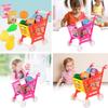 21 Pieces Grocery Store Cart Toys Interactive Play Set Play Kitchen Toy Birthday Gifts Role Play Toys for Food Fruit Vegetables