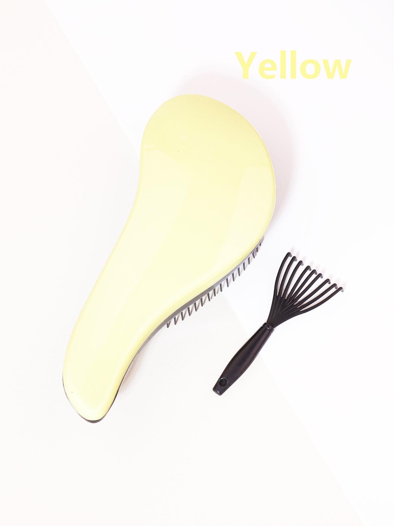 

2pcs massage hair brush cleaning comb brush set detoxifying tangled dry and wet hair brush comb Special for real hair wigs