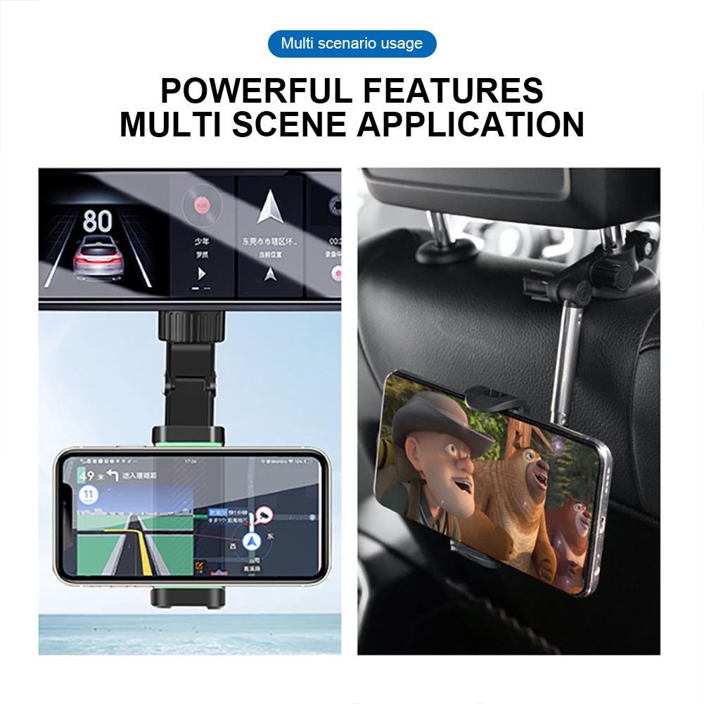 Universal Mobile Phone Bracket Rearview Mirror Auto Phone Support 360 Degree Rotatable for Vehicle Navigation Car Interior Parts