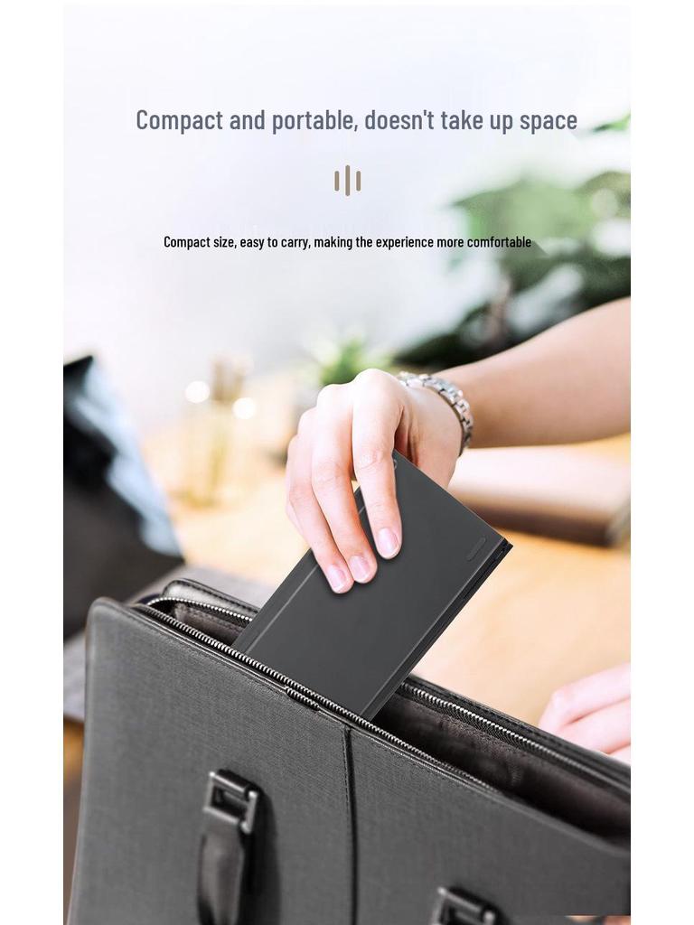 Compact Triple-System Folding Bluetooth Keyboard with Silent Typing and Rechargeable Battery