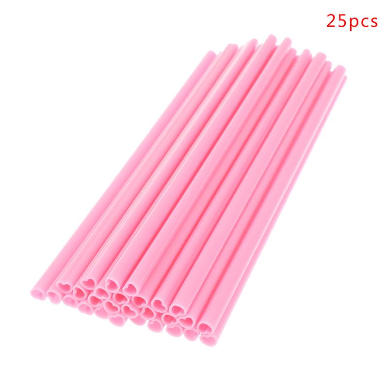 

25 шт. трубочек для смузи в форме сердца, розовые трубочки для питья, милые пластиковые трубочки розовый