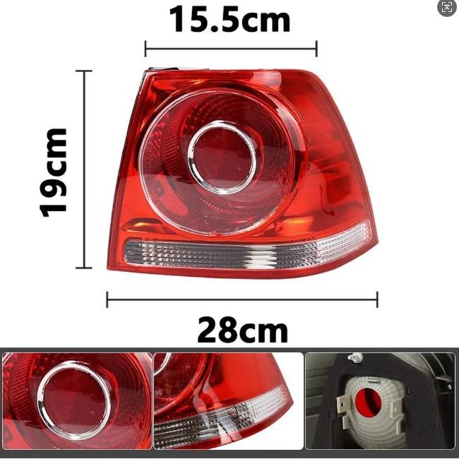 Compatible with 2006-2008 Volkswagen Bora: Interior/exterior Taillights, Brake Lights, Reversing Lights, and Rear Taillights.