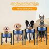 Pet Bowl Holder, Stainless Steel Bowl Holder, Large, Medium And Small Dog Bowl Holder, Detachable And Adjustable In Height,1pc,