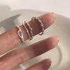 Korean-Style Minimalist Lava Thin Band Ring for Women - 2023 Trendy Open Index Finger Design