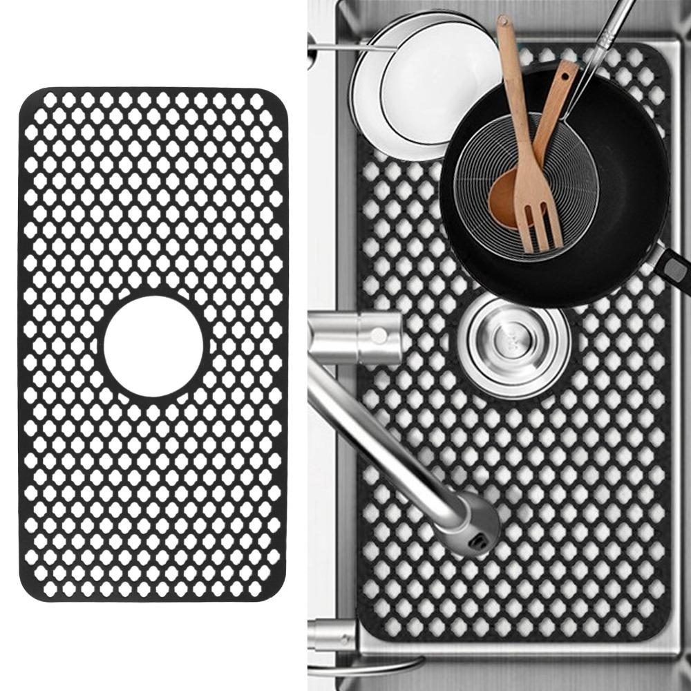 Silicone Sink Mat Non-Slip Dish Drying Mat Kitchen Tool Sink Protector  Porcelain/Glass Protection
