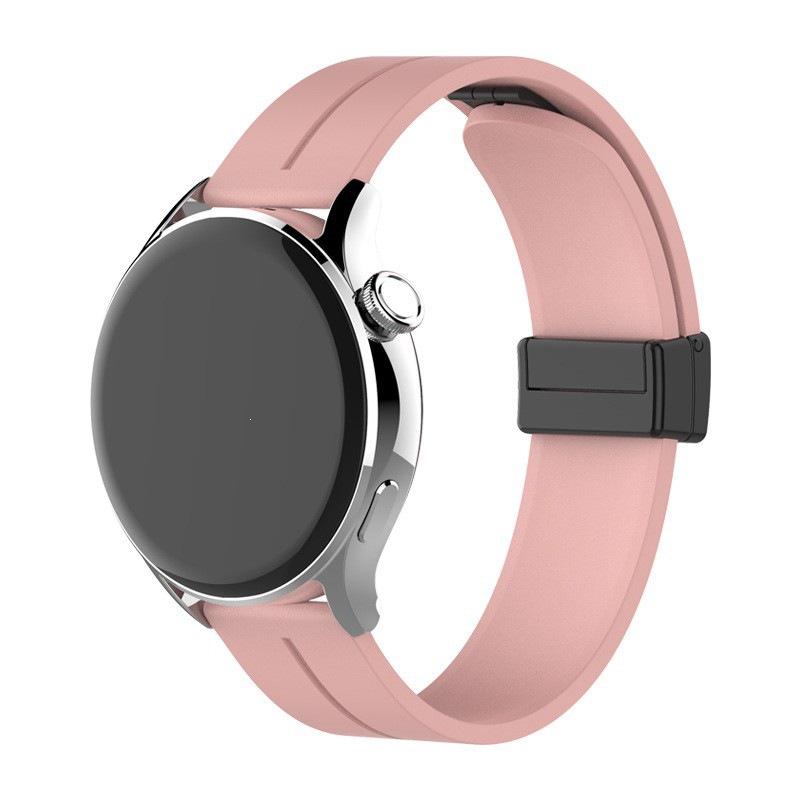 Universal Magnetic Silicone Strap for Huawei GT6 Pro, Samsung 8, Garmin, Xiaomi 20-22mm