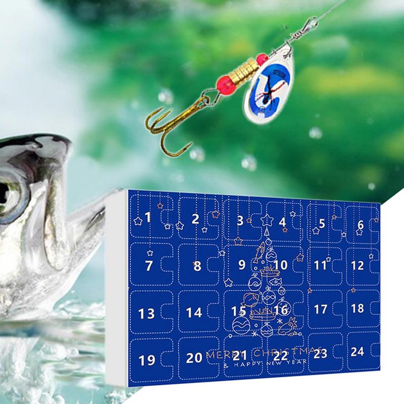 Countdown Calendar 24 Days Tackle Kit Holiday Countdown Activity For Adults Men Dad Anglers Boys Winter Party Celebration Family