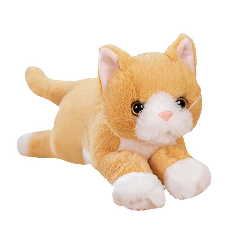 53CM Cute Simulated Cat Doll Plush Toy Stuffed Soft Animal Plush white Gray Kitten Pillow Kids Girls Birthday Gift Pet Toys Deco