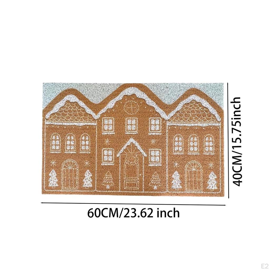 Christmas Welcome Doormat Pad House Decorative for Home Decor Garage 40cmx60cm
