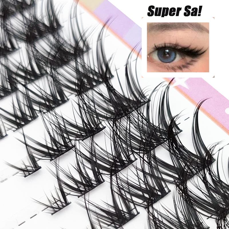 

80 кластеров DIY ресниц сегментированные накладные ресницы пучок ресниц лисий глаз натуральные продукты для макияжа CHINA