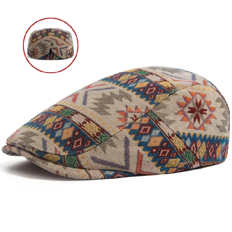 Elegant Embroidered Beret Hat Stylish Unisex Accessory Comfortable Wear For Outdoor Adventures And Social Gatherings