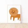 Cute Cartoon Animals Posters Giraffe Donkey Cattle Sheep Prints Canvas Printing Rustic Farmhouse Wall Art Picture for Home Decor