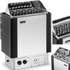 Chauffage de sauna électrique avec contrôle intégré 8-12 m3 jusqu'à 110°C 400 V 8 kW argent noir