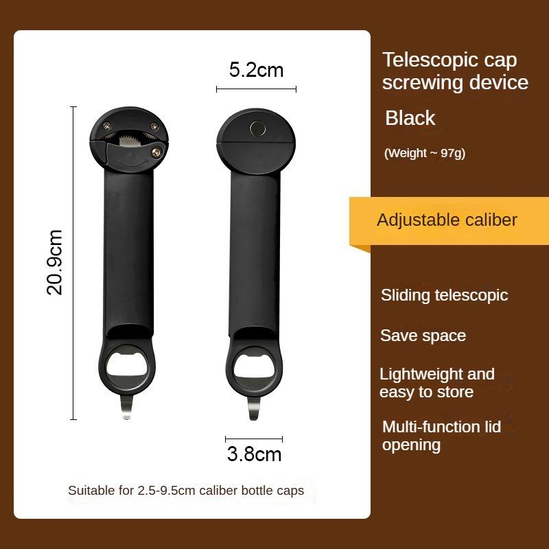 Multi-functional Bottle Opener with Magnetic Can Opener, Jar Lid Remover, Twist-off Cap Opener, Beer Bottle Opener