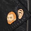Broche de Brocha de Óleo Retrato de Van Gogh: Acessório Holandês Pós-Impressionista da Moda