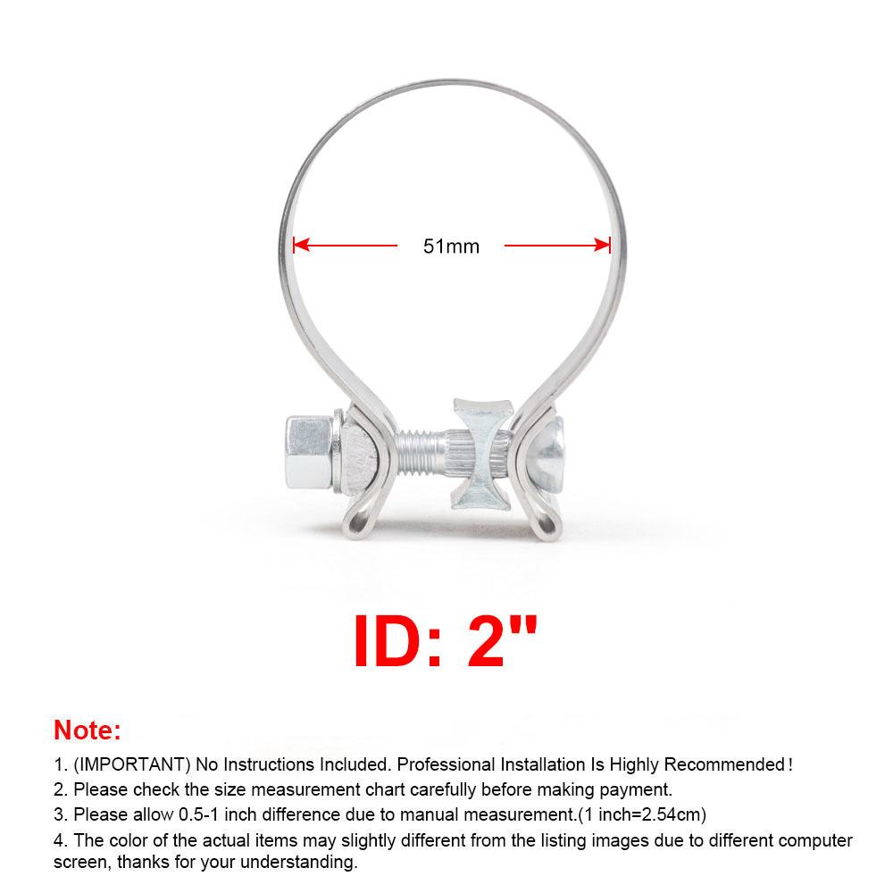 

2.0 2.25 2.5 2.75 3.0 304 Stainless Steel Butt Joint Exhaust Band Clamp Sleeve Coupler TT102258 2INCH