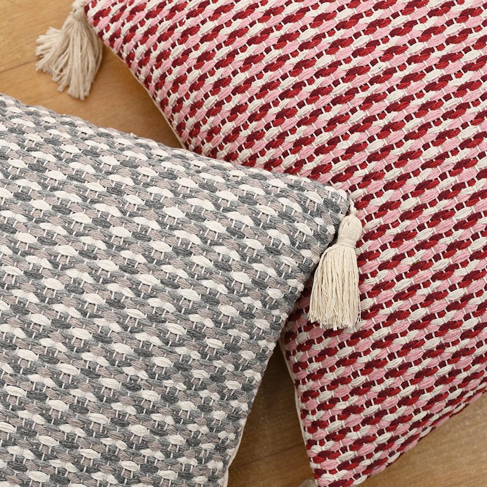 BUYNOW Simple Yarn-Dyed Jacquard Pillow Case Light Luxury Cushion Cover Nordic Style Hotel Home Living Room Decor Sofa Cushions