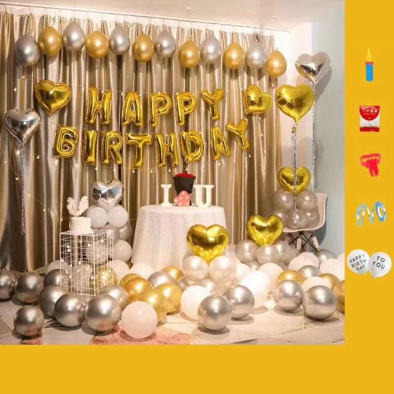 Narozeninová balónková dekorace Sada balónků s písmeny Banner Happy Birthday Party Potřeby