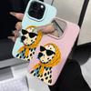 Black Spotted Scarf With Puppy Pattern Phone Case For Iphone 17 16 15 14 13 12 11 17 Pro Max16E Plus Vintage Floral Soft Cover
