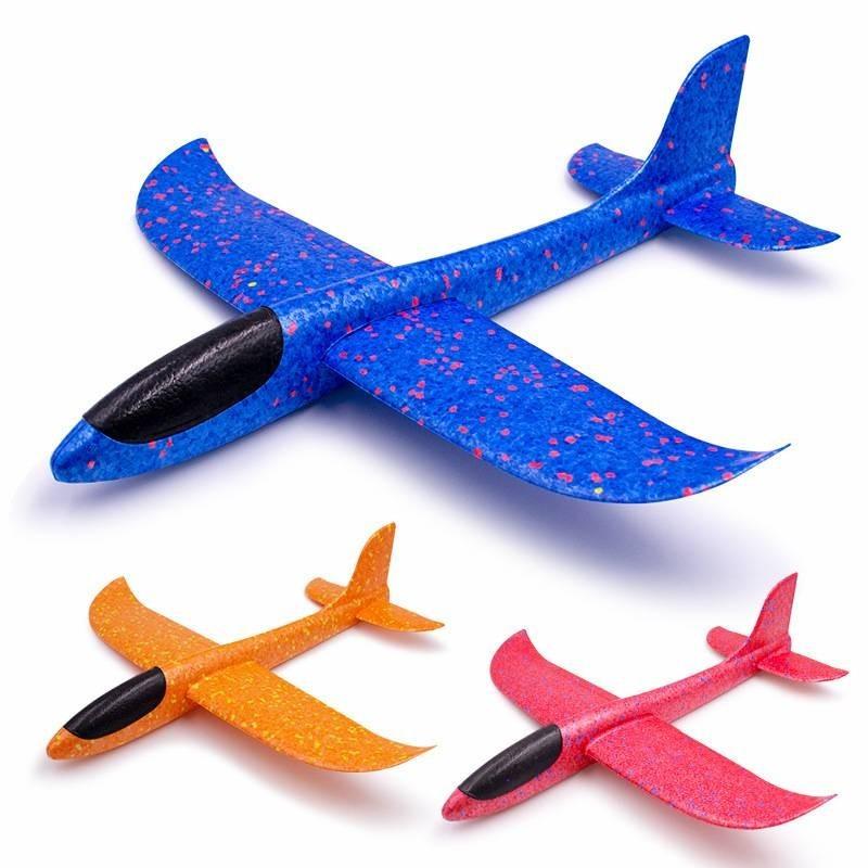 Colorful Non-electric Hand-throw Glider Foam Airplane Toy For Kids