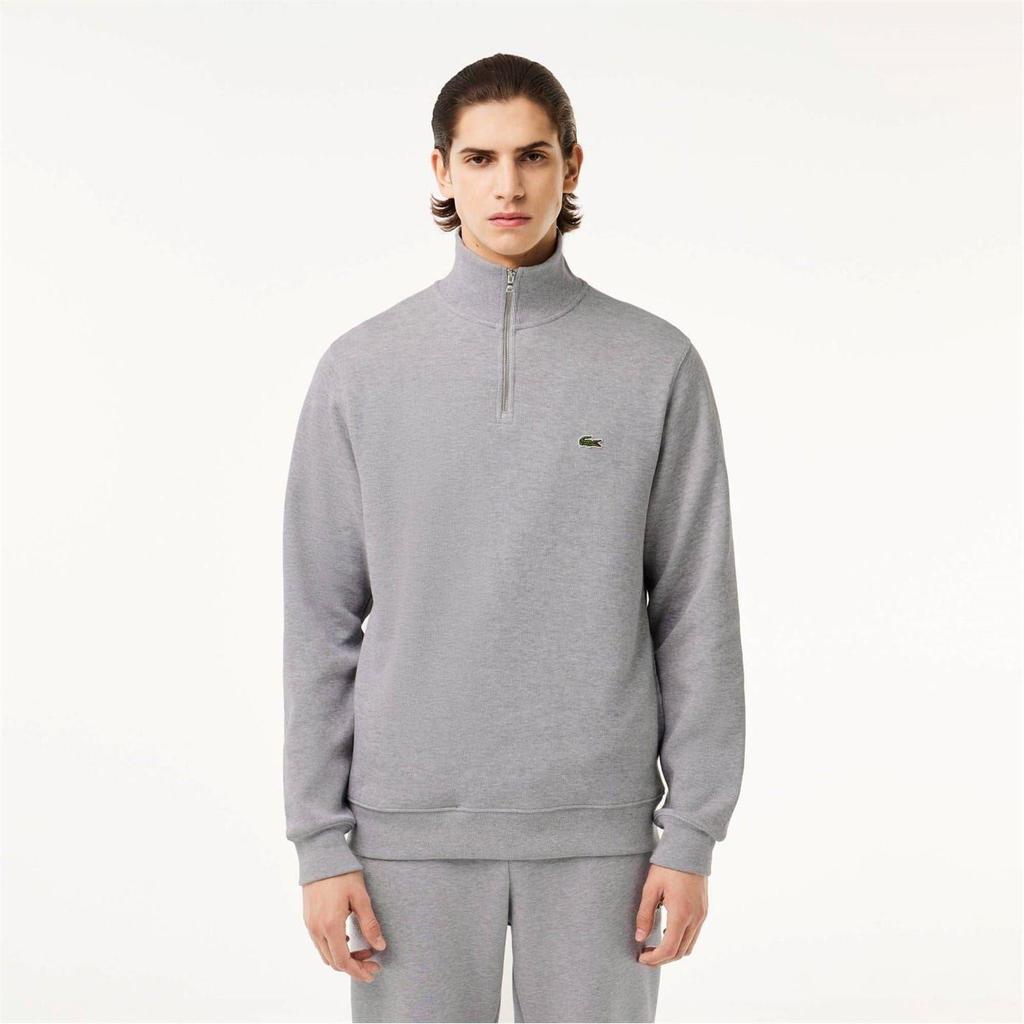 Lacoste Mens Interlock Quarter Zip Sweatshirt
