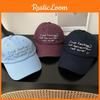 Simple Color Solid Letter Embroidery Women Casual Sunshade Caps Baseball