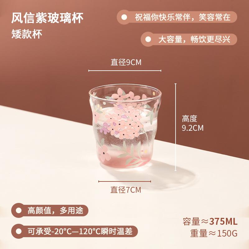 

High Borosilicate Glass Cup Heat Resistant Tea Cup Stylish Design for Women Home Use 301-400ml