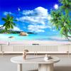 Sea Beach Mural Natural Scenery 3d Wallpaper Living Room Bedroom Ocean Beach Wallpapers Home Decor