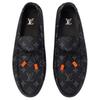 LOUIS VUITTON Driver Leather Casual Shoes Men's Black 1AAF38