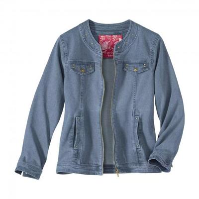 Atlas für Frauen Damen/Damen Nieten-Denimjacke