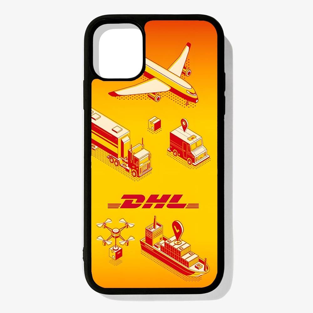 D-DHL-L logo PC+TPU Shockproof Protective Phone Case For iPhone17 14 15 16 Pro max 13 12 11 17 Air