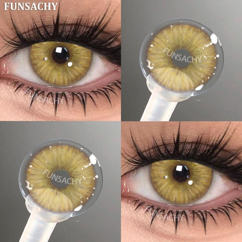FUNSACHY 1 para Modny Makijaż Piękno Soczewki Kontaktowe Miękkie Roczne Niebieskie Zielone Kontakty Kolorowe Soczewki Kolorowe Miękkie Soczewki Źrenice