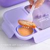 Multifunctional Meal Preparation Box Leak Proof Food Storage Box with Compartments and Utensils for Work and Picnics