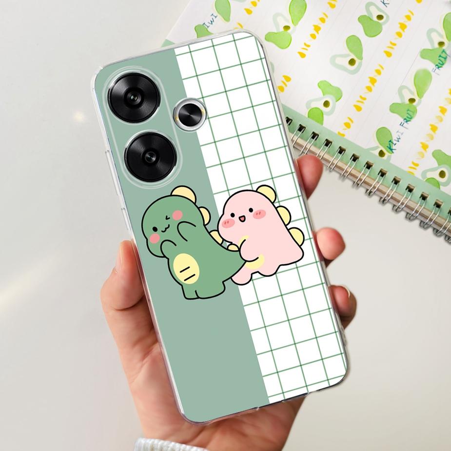 For Xiaomi Redmi Turbo 3 Case Cute Painted Cover Soft Silicone Phone Case For Xiaomi Poco F6 PocoF6 Redmi Turbo3 Back Cover Bags