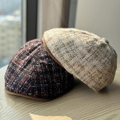 New Style Small Fragrant Forward Hat Women's Autumn and Winter Fashion Casual All Match Face Small Duck Cap Warm Beret