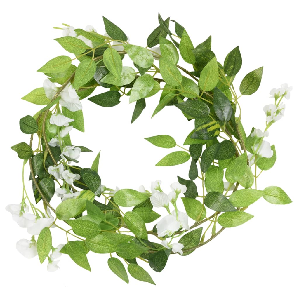 Flower Garlands Flowers 6 pcs. White 200 cm\