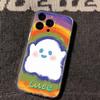 Halloween color graffiti ghost for iPhone17 Pro phone case Apple 17 transparent 14/16 fine hole
